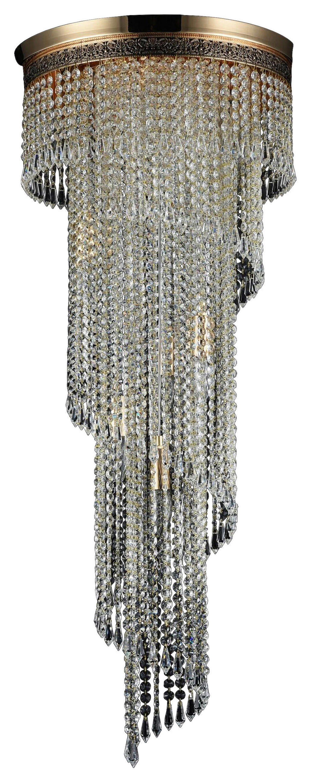 KRONLEUCHTER 42/97,5/42 cm   - Goldfarben, Basics, Glas/Metall (42/97,5/42cm) - MAYTONI