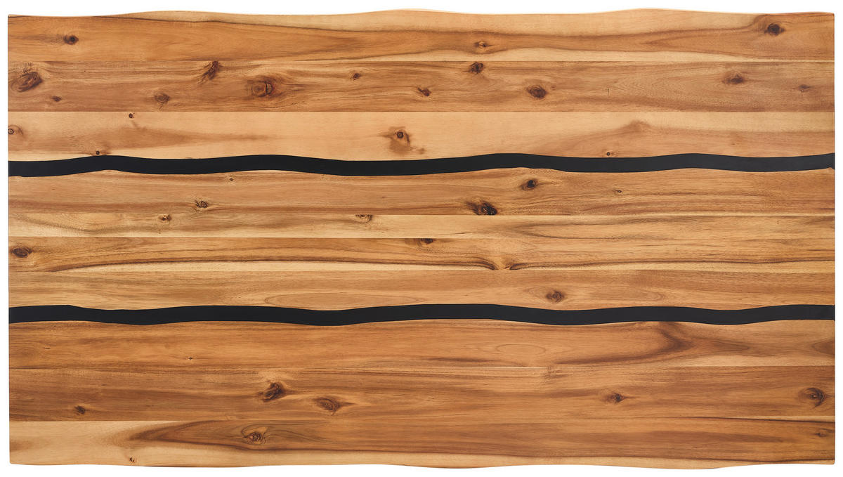 ESSTISCH in Holz, Metall 160/90/76 cm  - Akaziefarben, LIFESTYLE, Holz/Metall (160/90/76cm) - Linea Natura