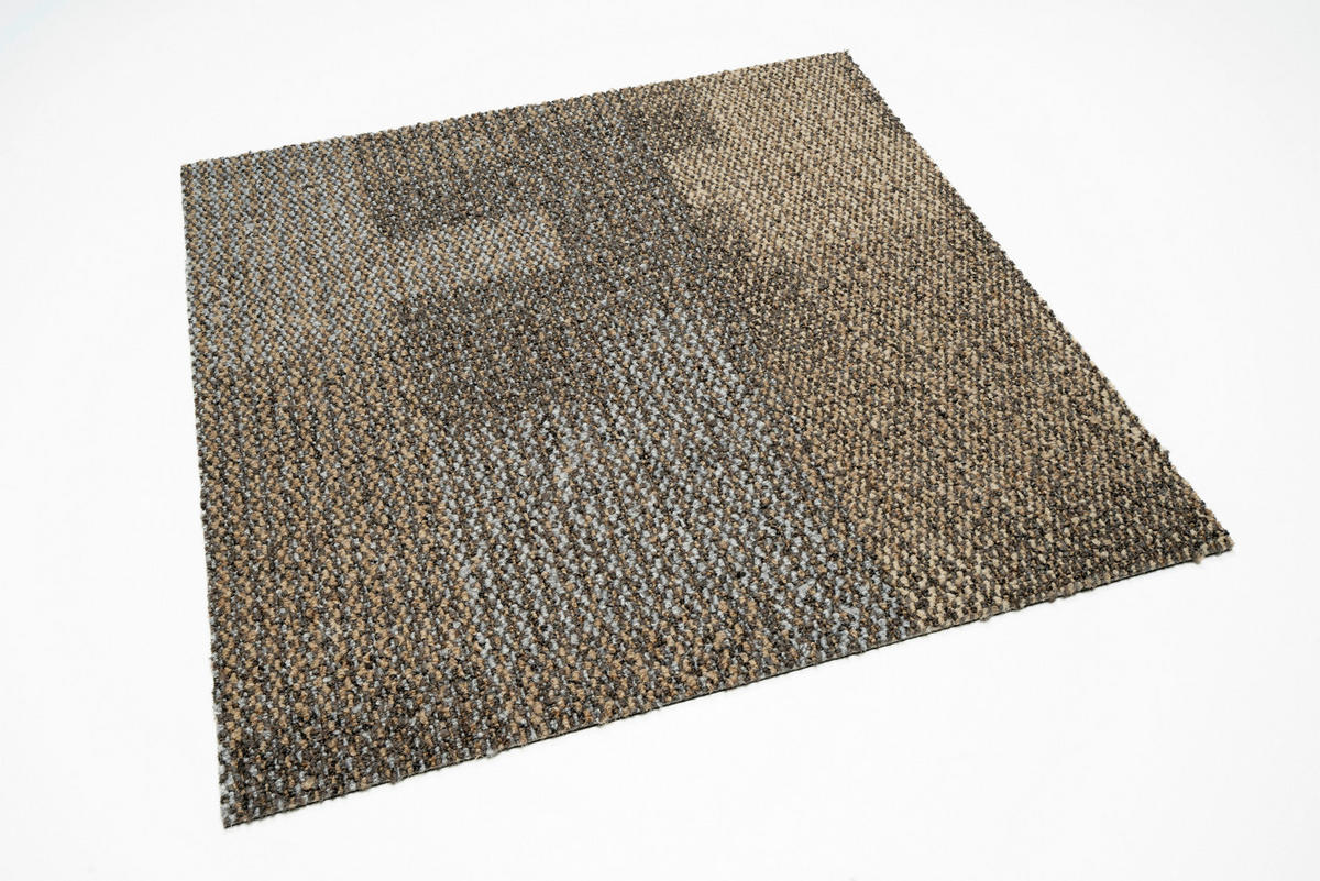 Teppichfliese Essential 72 50/50 cm in Grau, Hellbraun  - Hellbraun/Grau, Basics, Textil (50/50cm)