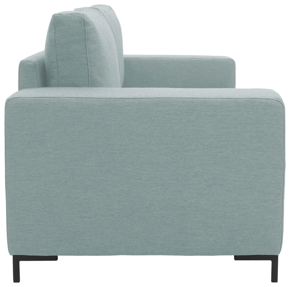 BIGSOFA Webstoff Blau  - Blau/Schwarz, Design, Textil/Metall (242/88/88cm) - LOOKS by W.Joop