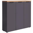 SCHUHSCHRANK 120/115/34 cm - Eichefarben/Anthrazit, Design (120/115/34cm) - Xora