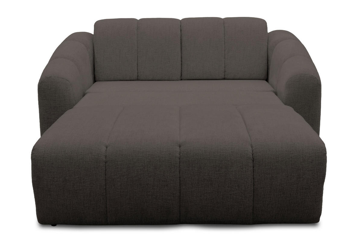 SCHLAFSOFA Chenille Dunkelbraun  - Beige/Dunkelbraun, MODERN, Kunststoff/Textil (192/85/110cm) - Livetastic