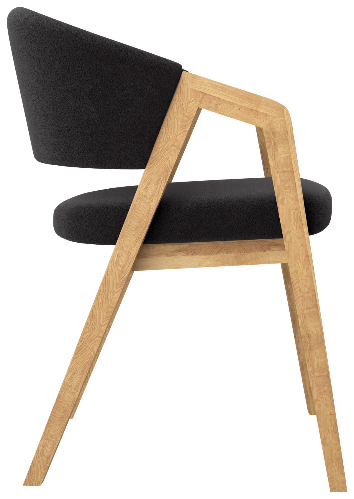 ARMLEHNSTUHL  in Mikrofaser  - Anthrazit, KONVENTIONELL, Holz/Textil (59/96/60cm) - Carryhome
