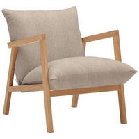 SESSEL in Webstoff Beige  - Eichefarben/Beige, Design, Holz/Textil (65/80/85cm) - Carryhome