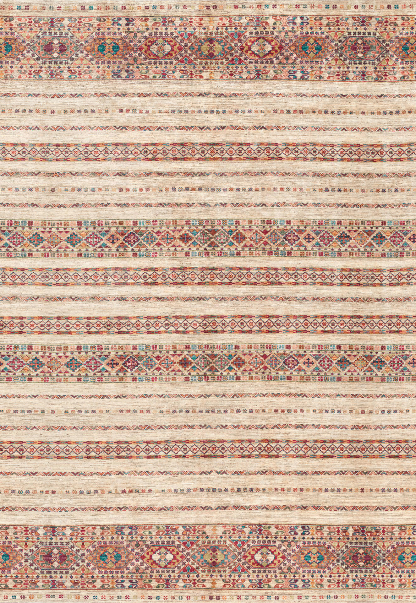 VINTAGE-TEPPICH Cortea Araqan 200/290 cm  in Terracotta, Graublau, Elfenbein  - Elfenbein/Graublau, LIFESTYLE, Kunststoff/Textil (200/290cm) - Lindorug