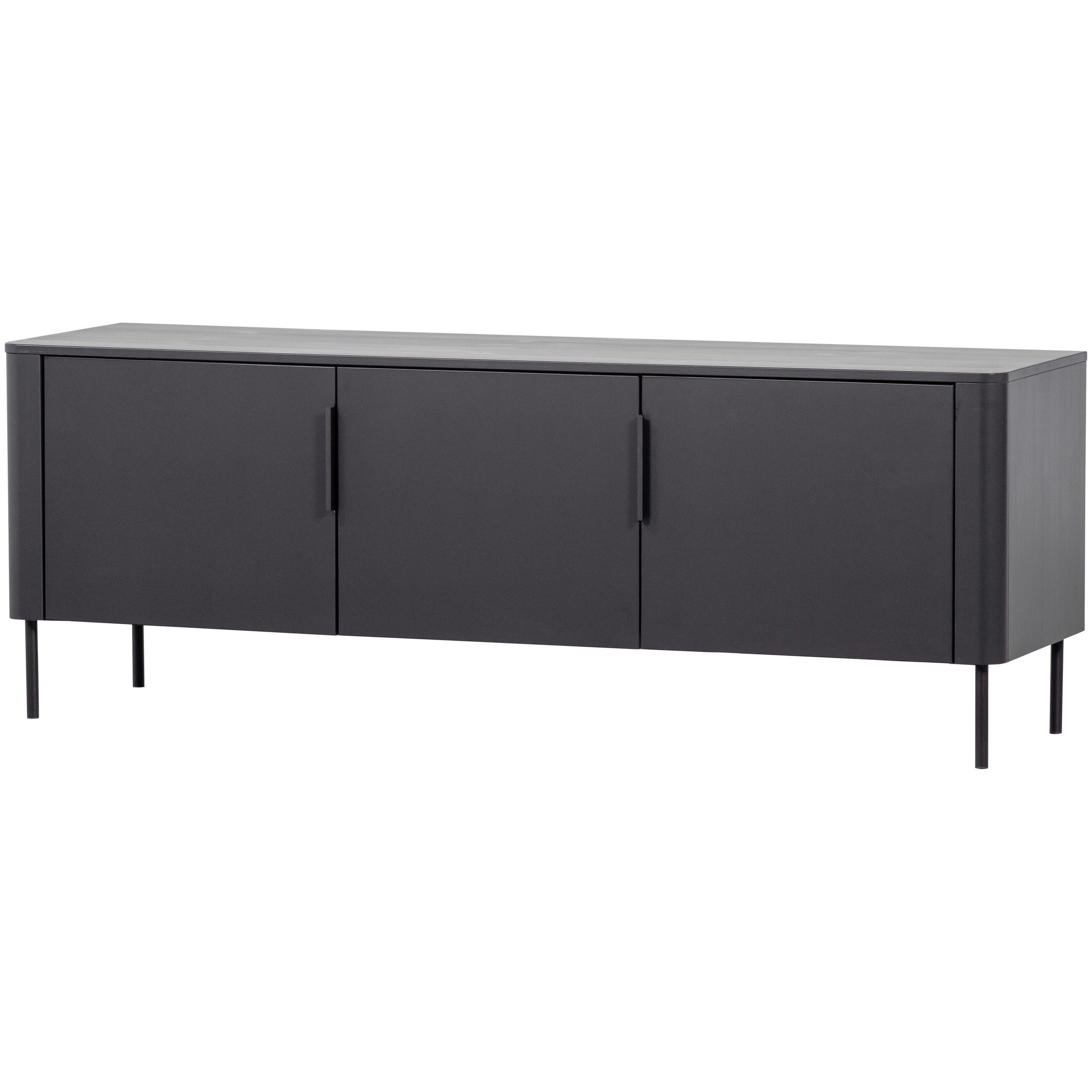 Livetastic Lowboard Gunnar Schwarz 154x56x44 cm
