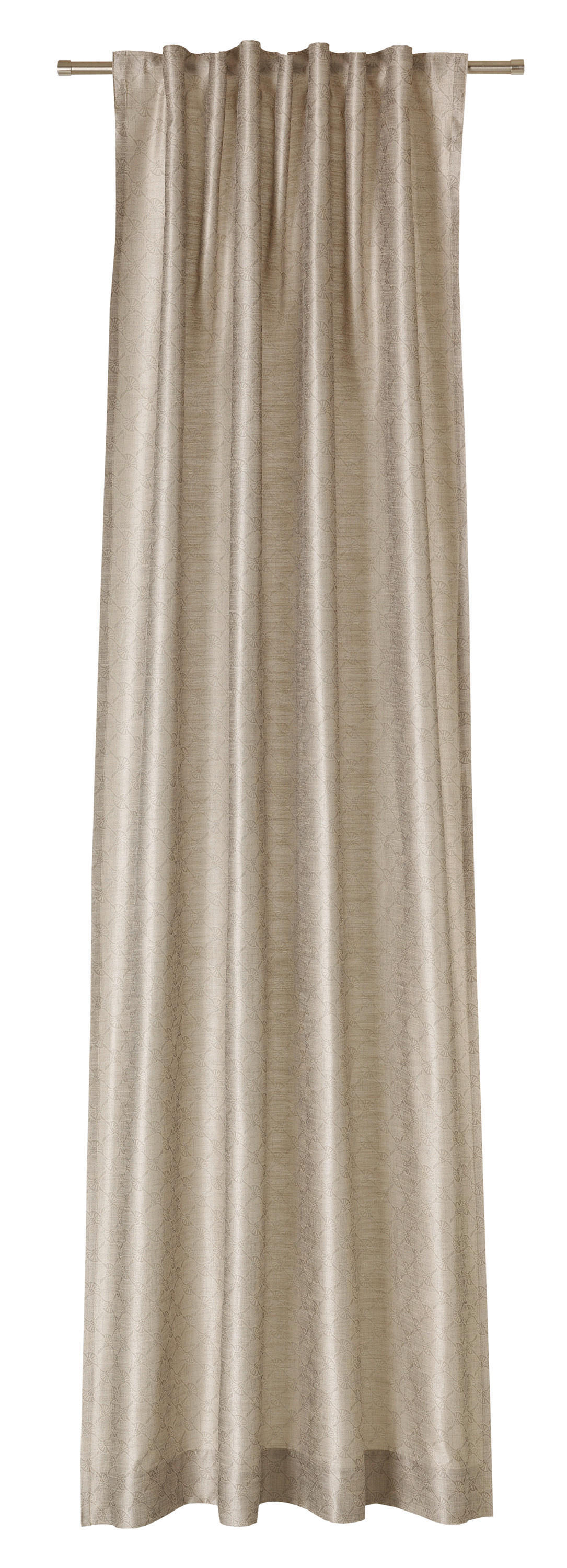 VORHANGSCHAL Silk Allover blickdicht 130/250 cm   - Beige, Design, Textil (130/250cm) - Joop!
