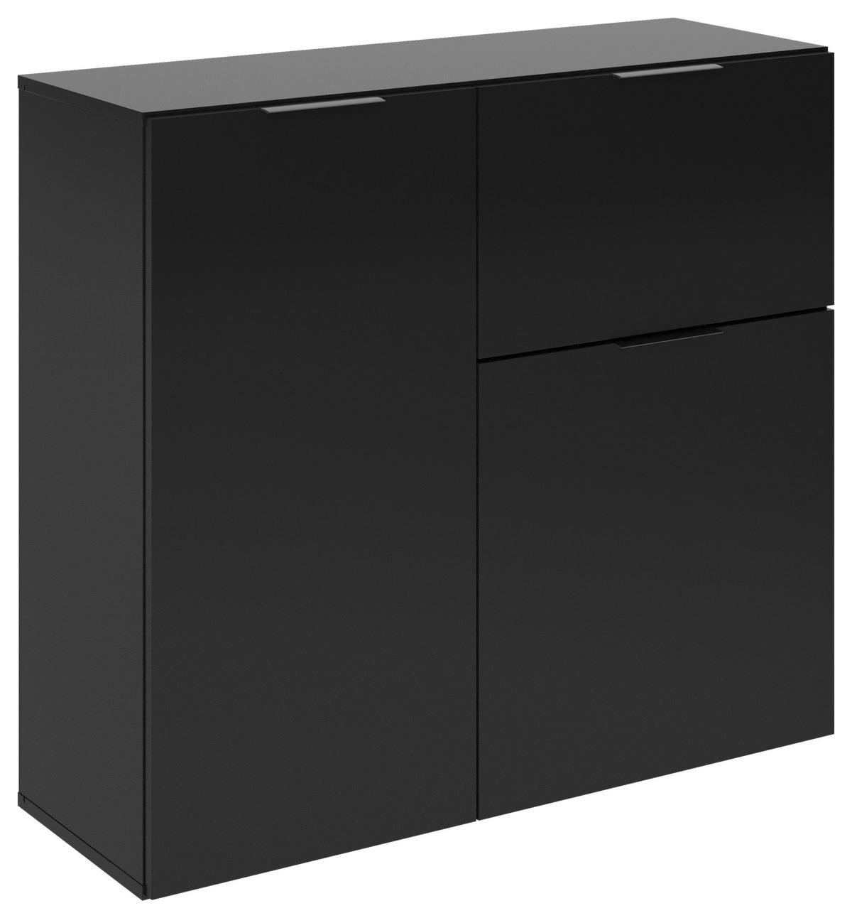 KOMMODE  in 90/80/32 cm  - Schwarz, KONVENTIONELL, Holzwerkstoff/Kunststoff (90/80/32cm) - MID.YOU