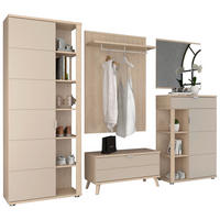 GARDEROBE 6-teilig  in 280/199/38 cm  - Kaschmir/Eichefarben, Design, Holzwerkstoff (280/199/38cm) - Stylife