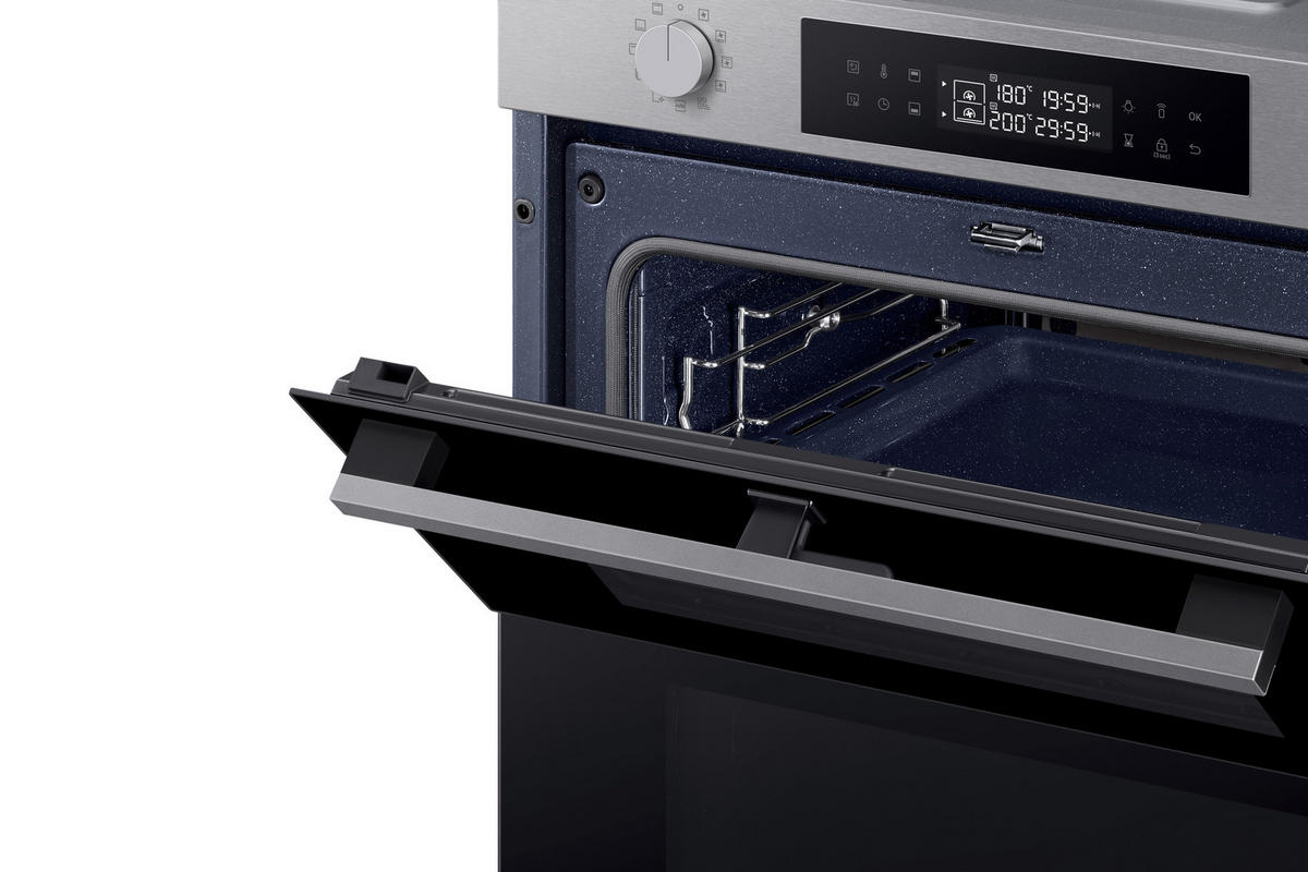 BACKOFEN NV7B4545VAS/U3  - Silberfarben, Design, Glas/Keramik (59,5/59,6/57,1cm) - Samsung