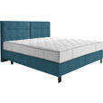 BOXSPRINGBETT 180/220 cm  in Petrol  - Petrol/Schwarz, KONVENTIONELL, Textil/Metall (180/220cm) - Esposa