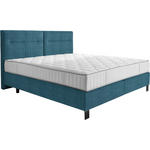 BOXSPRINGBETT 160/220 cm  in Petrol  - Petrol/Schwarz, KONVENTIONELL, Textil/Metall (160/220cm) - Esposa