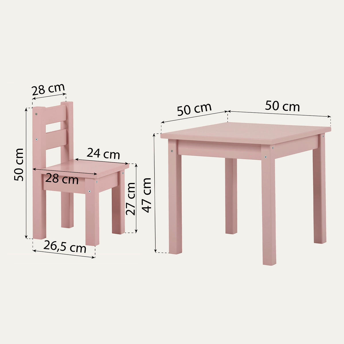 KINDERSITZGRUPPE - Rosa, MODERN, Holz - MID.YOU