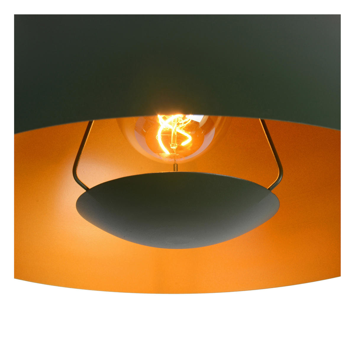 HÄNGELEUCHTE 40/150 cm   - Messingfarben/Grün, Design, Metall (40/150cm) - Lucide