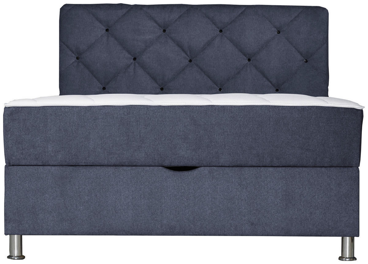 BOXBETT 120/200 cm  in Anthrazit  - Chromfarben/Anthrazit, Design, Kunststoff/Textil (120/200cm) - Boxxx
