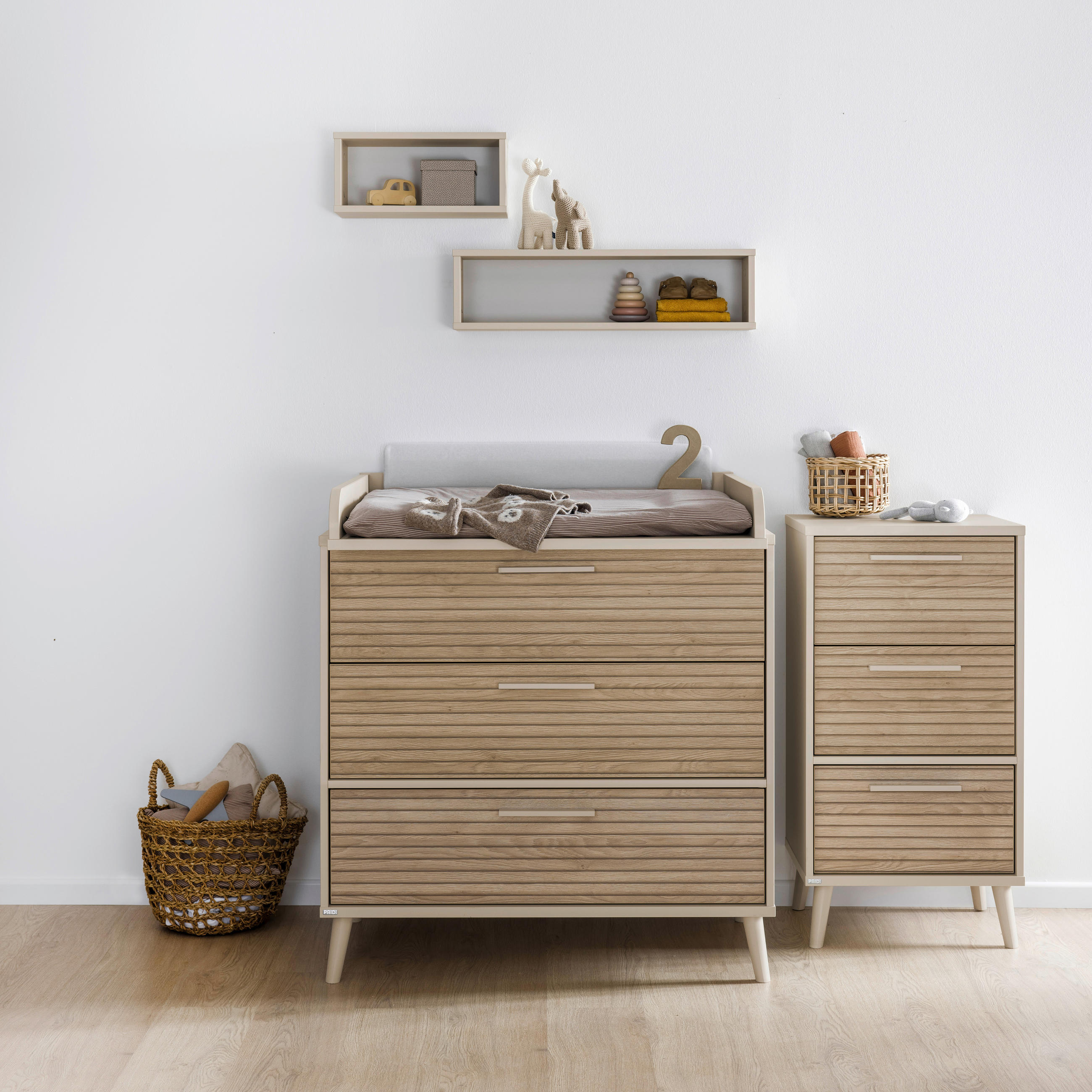 WICKELKOMMODE Eefje  - Beige, Basics, Holzwerkstoff (94,8/93,2/57,1cm) - Paidi