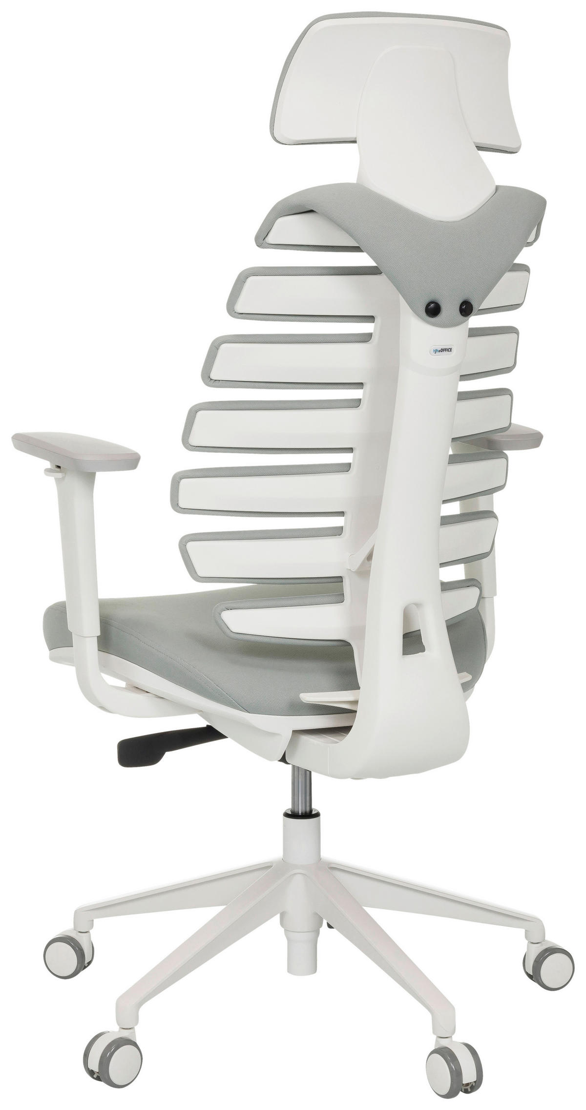 OTOČNÁ ŽIDLE, plochá tkanina, světle šedá - bílá/světle šedá, Moderní, textil/plast (67/116 - 133/65cm) - MID.YOU