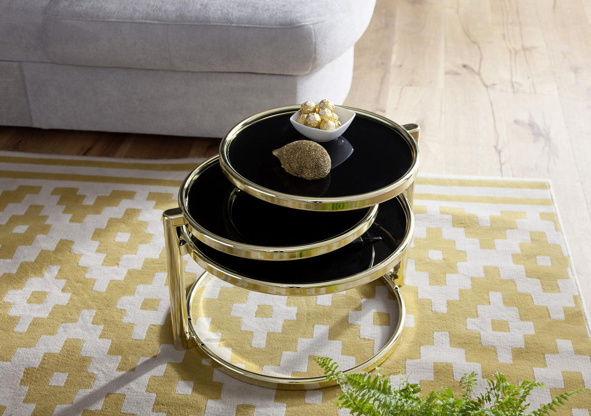 MIZICA, zlate barve  - zlate barve, Design, kovina/steklo (58/58/43cm) - MID.YOU