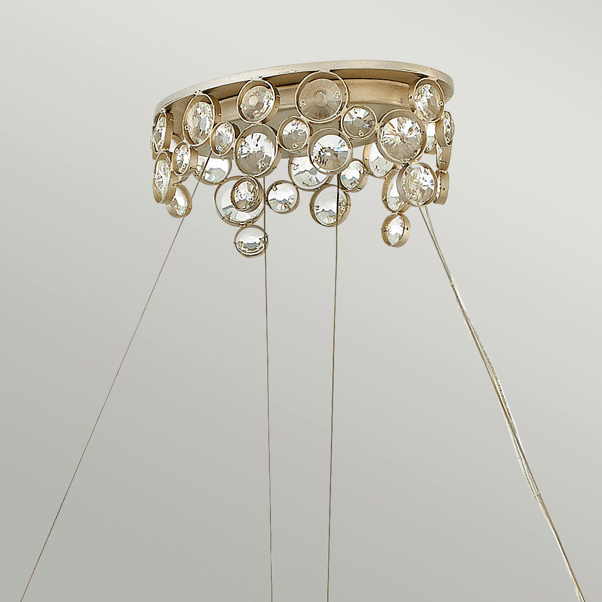 KRONLEUCHTER 101.6/61/41 cm    - Silberfarben, Konventionell, Glas/Metall (101.6/61/41cm) - Elstead Lighting