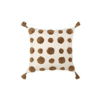 KISSENHÜLLE Pom 45/45 cm  - Braun, Basics, Textil (45/45cm) - Svanefors