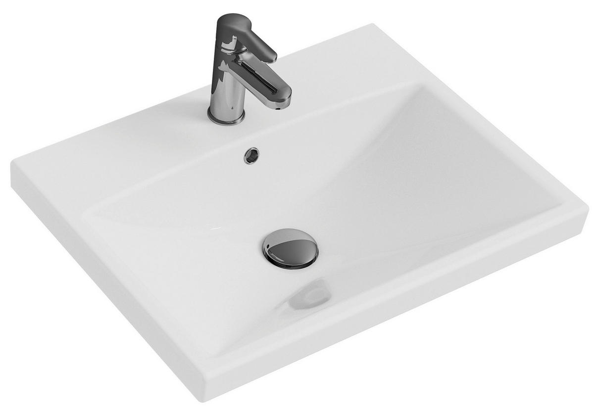 BADEZIMMER  in 60 cm  - Hellgrau/Weiß, KONVENTIONELL, Keramik/Holzwerkstoff (60cm) - Sadena