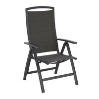 GARTENKLAPPSESSEL Metall, Textil Anthrazit  - Anthrazit, Basics, Textil/Metall (66/115/64cm) - Ambia Garden