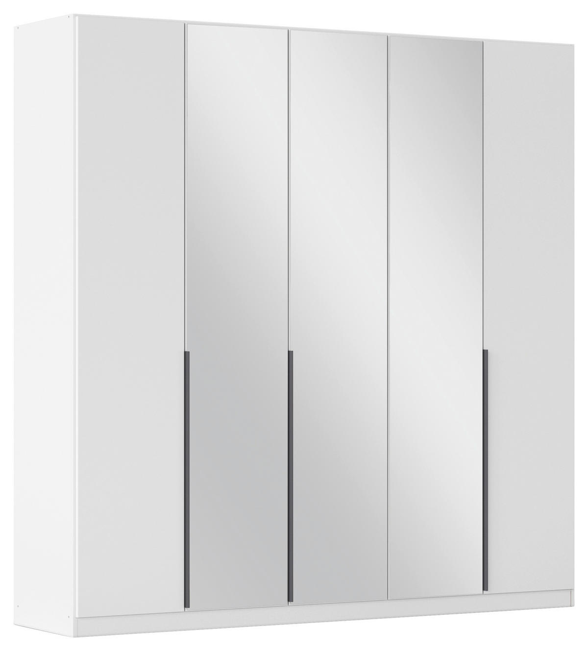 DREHTÜRENSCHRANK in Weiss  - Weiss/Grau, Modern, Holzwerkstoff/Metall (226/229/54cm) - Rauch Möbel