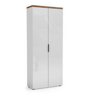 ORMAR bijela, boje hrasta   - bijela/boje hrasta, Design, drvni materijal (80/192/34cm) - Voleo