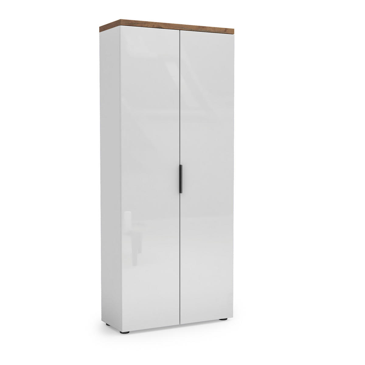 ORMAR bijela, boje hrasta   - bijela/boje hrasta, Design, drvni materijal (80/192/34cm) - Voleo