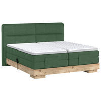BOXSPRINGBETT 180/200 cm  in Grün, Eichefarben  - Eichefarben/Grün, Natur, Holz/Holzwerkstoff (180/200cm) - Valnatura