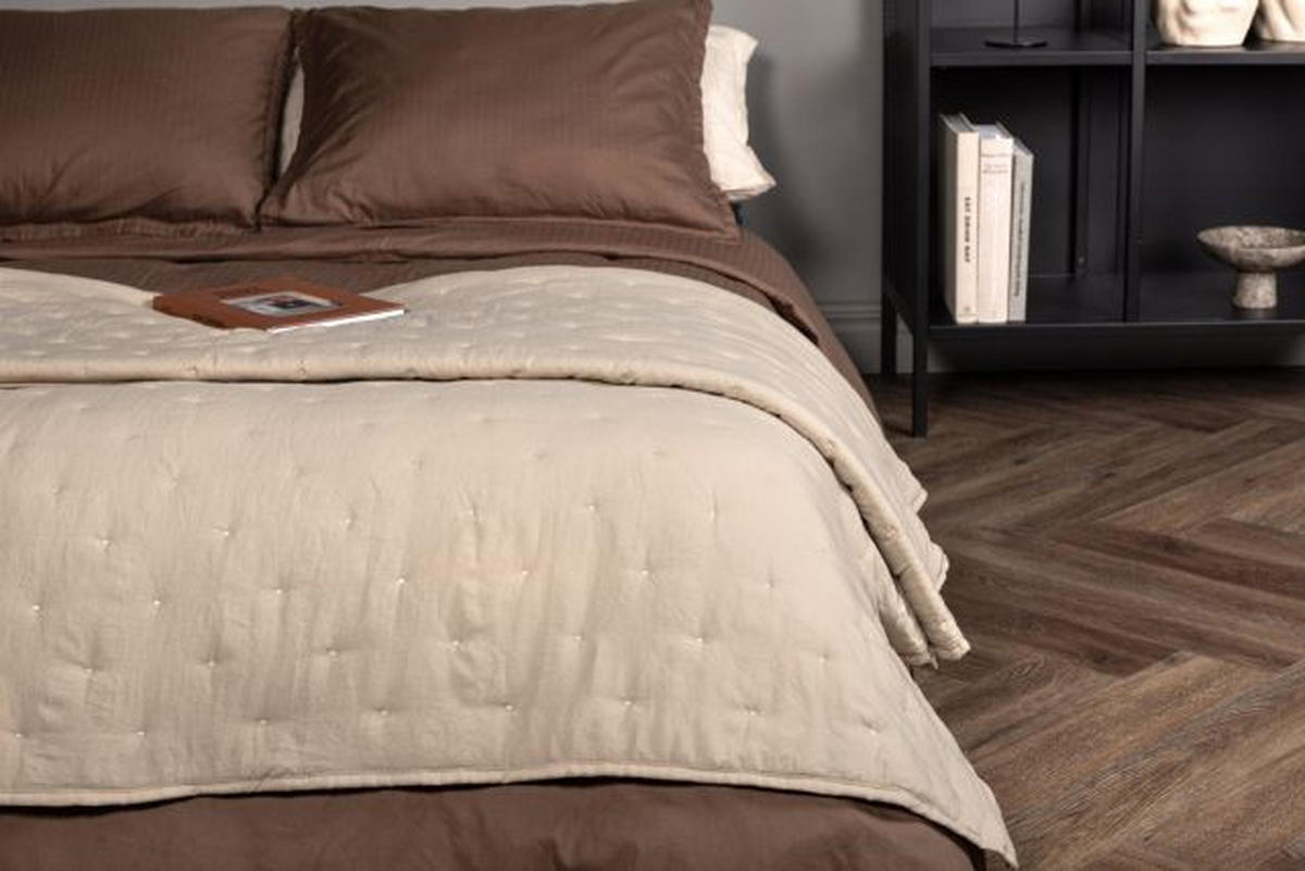 SÄNGÖVERKAST 260/260 cm  - beige, Design, textil (260/260cm)