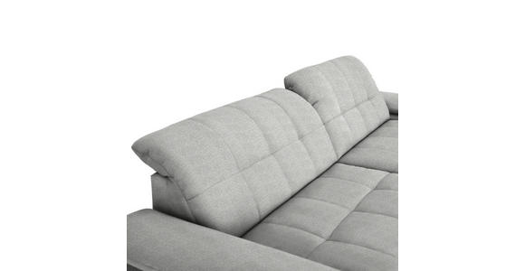 ECKSOFA in Webstoff Platinfarben  - Platinfarben/Schwarz, Design, Textil/Metall (265/180cm) - Carryhome