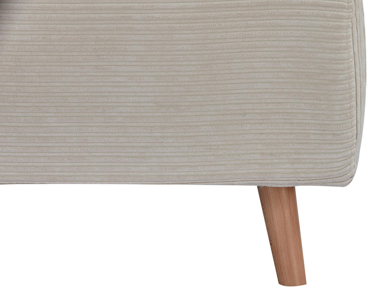 FEKVŐFOTEL textil krémszínű  - krémszínű/natúr színű, Modern, textil/fa (102/82/91cm) - MID.YOU