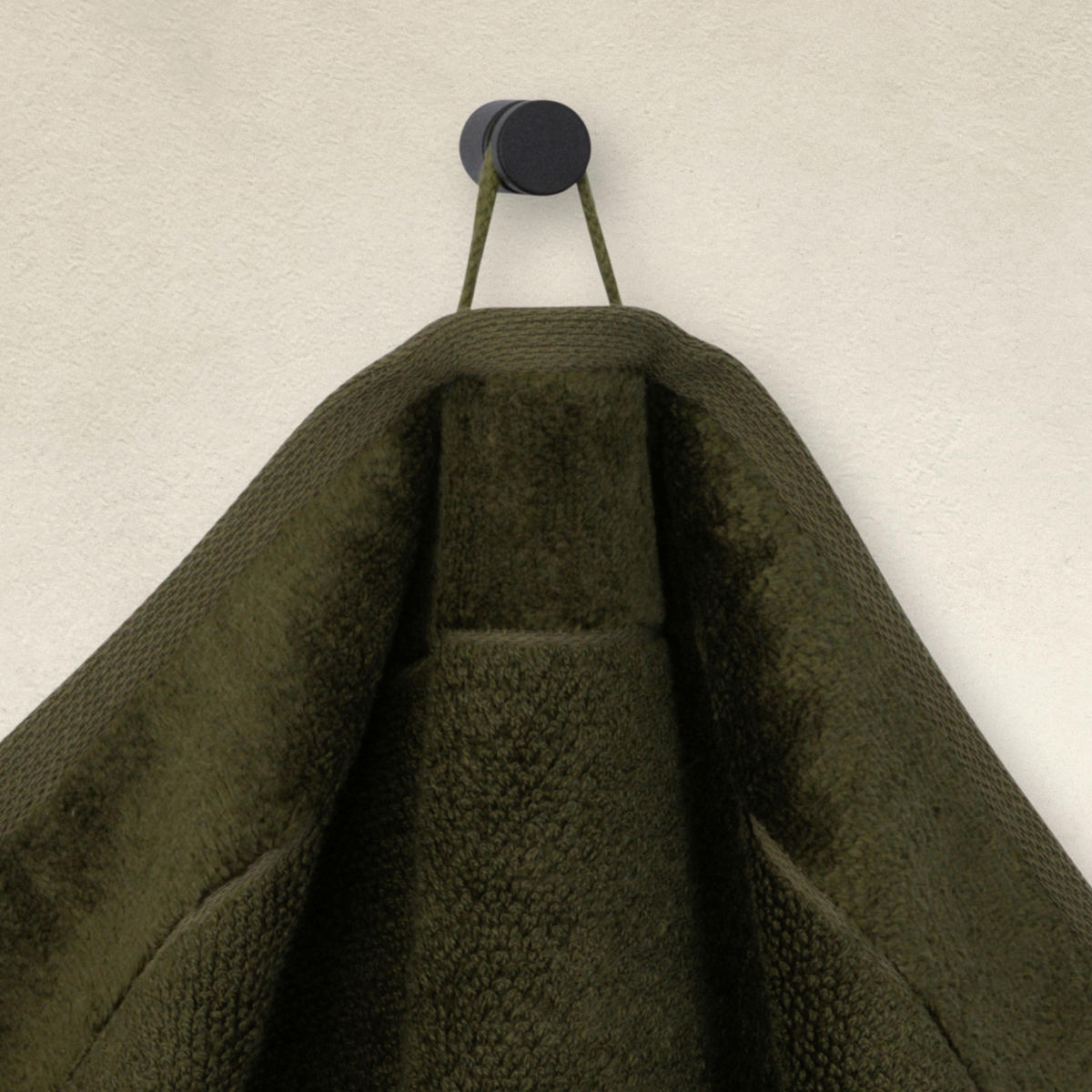 HANDTUCH BAMBOO LUXE Olivgrün  - Olivgrün, Basics, Textil (50/100cm) - Moeve