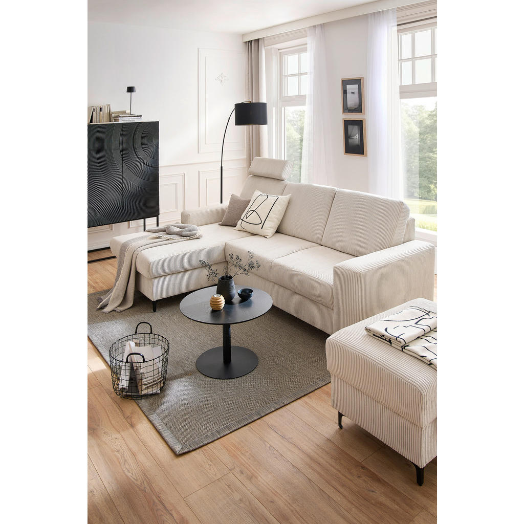 Thumbnail - Stylife Ecksofa, Weiß, Perlmutt, Textil, 4-Sitzer, Ottomane links, L-Form, 247x167 cm, Typenauswahl, Stoffauswahl, seite...