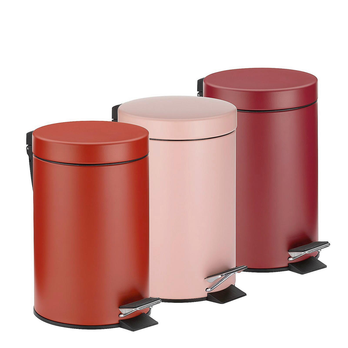 KOSMETIKEIMER MONACO 3 L  - Hellrosa/Schwarz, Basics, Kunststoff/Metall (17/26cm) - Kela