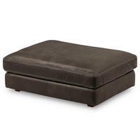 HOCKER in Leder Fango  - Fango/Beige, Design, Leder/Kunststoff (123/45/93cm) - Livetastic