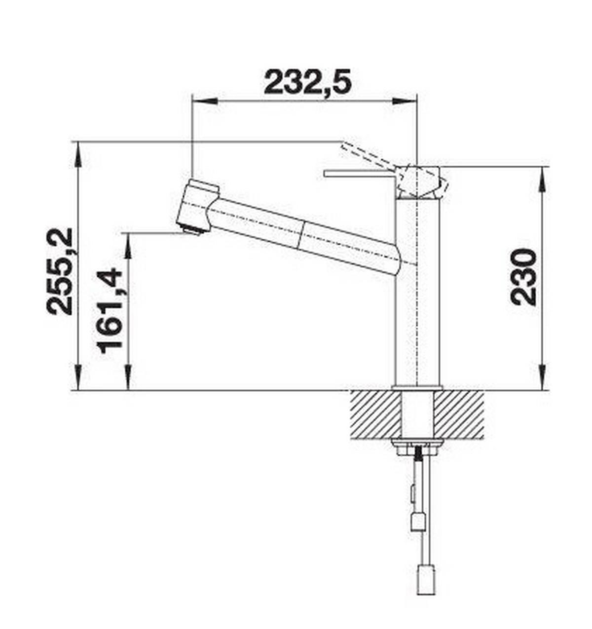KÜCHENARMATUR 525124  - Edelstahlfarben, Metall (5,2/23,1/30,9cm) - Blanco