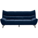 3-SITZER-SOFA in Mikrofaser Dunkelblau  - Schwarz/Dunkelblau, Design, Textil/Metall (222/106/99cm) - Xora