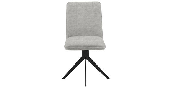 STUHL drehbar Webstoff Beige, Schwarz  - Beige/Schwarz, Design, Textil/Metall (46,5/87/64cm) - Voleo
