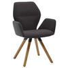 ARMLEHNSTUHL  in Mikrofaser  - Wildeiche/Anthrazit, Design, Holz/Textil (62/91/59cm) - Valnatura