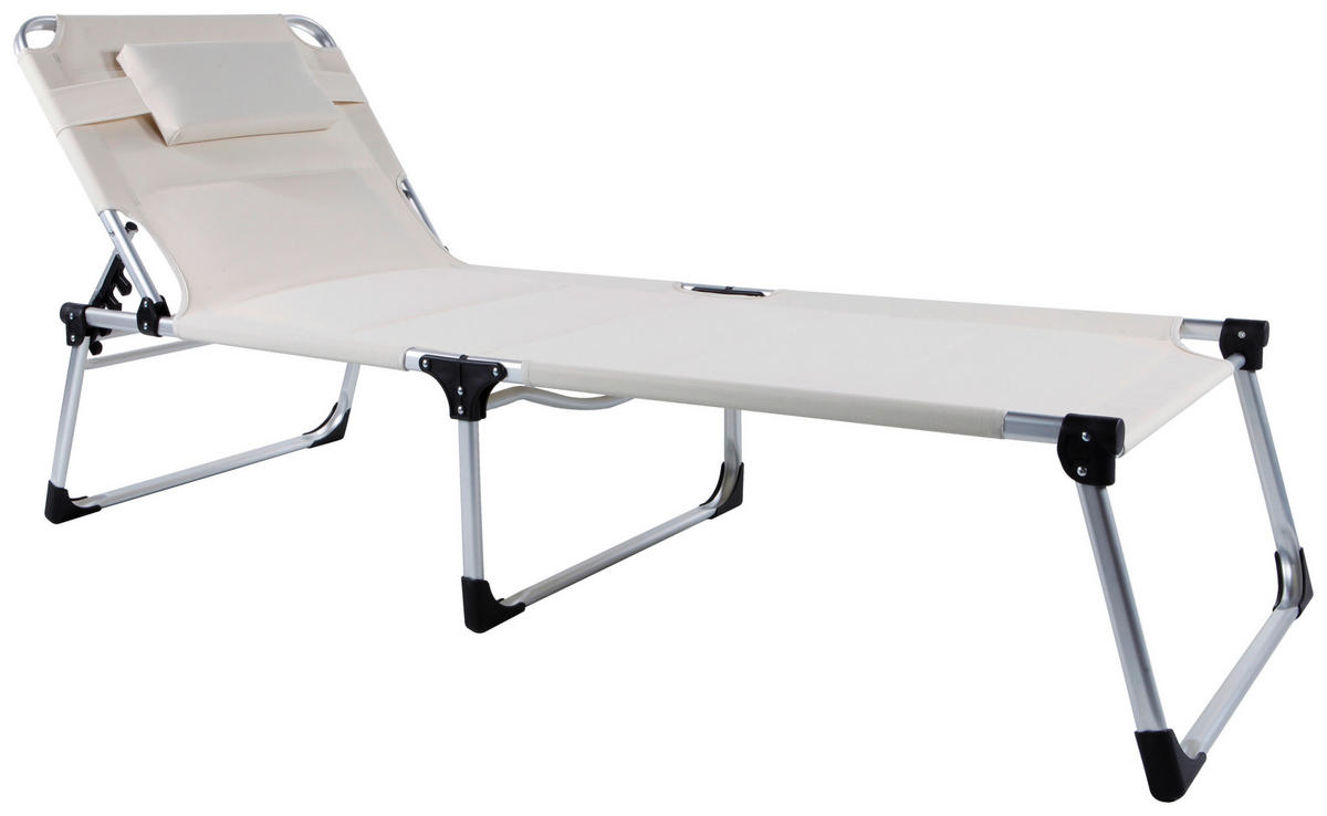 DREIBEINLIEGE 71/40/192 cm  - Grauweiß, MODERN, Textil/Metall (71/40/192cm) - Ambia Garden