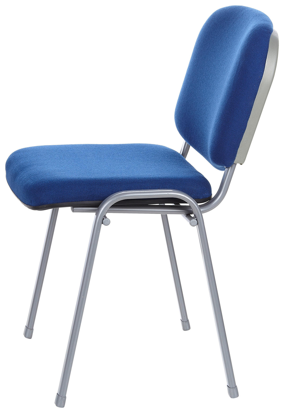 BESUCHERSTUHL  in Flachgewebe Blau  - Blau/Silberfarben, Basics, Textil/Metall (58/84/48cm) - MID.YOU