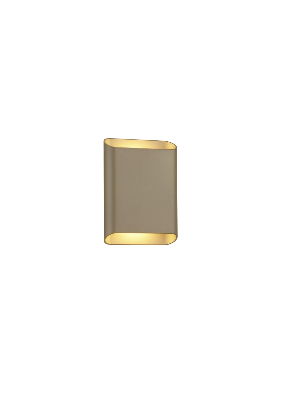 LED-WANDLEUCHTE 20/14.5/4.0 cm   - Cappuccino, Design, Metall (20/14.5/4.0cm) - Helestra