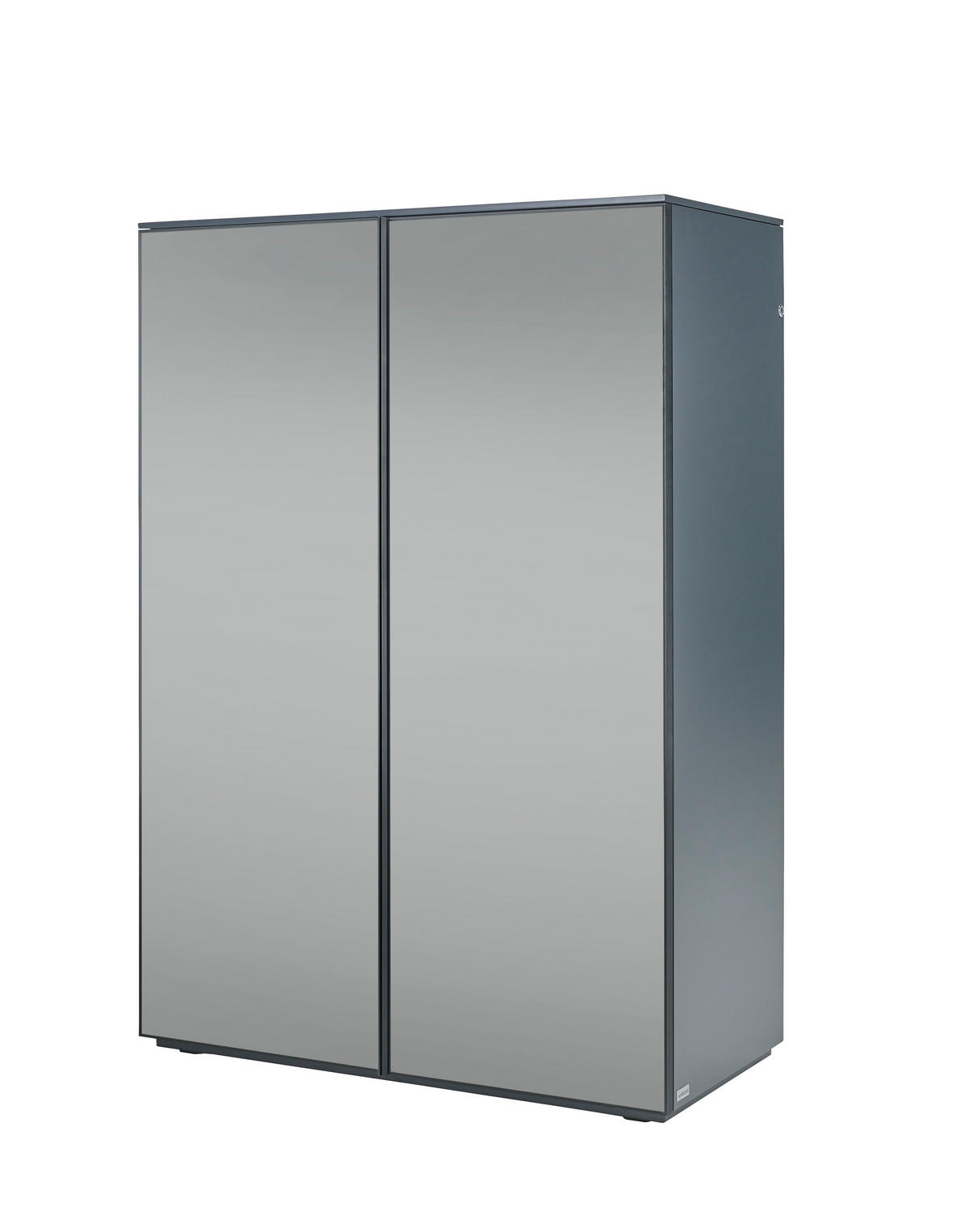 HIGHBOARD Dunkelgrau  90/130/45 cm  - Dunkelgrau/Schwarz, Design, Glas/Holzwerkstoff (90/130/45cm) - Ambiente