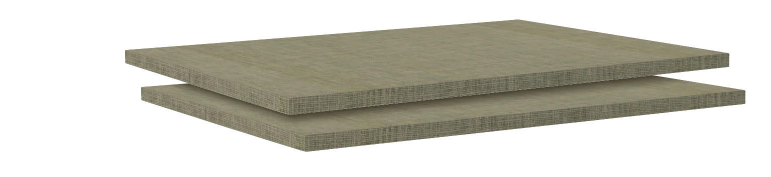 Einlegeböden 2er-Set Schrank Unit 87,9x54,4 cm Twist Dekor