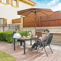 GARTENKLAPPSESSEL-SET Aluminium Schwarz  - Schwarz, Basics, Textil/Metall (70/106/56cm) - Modante