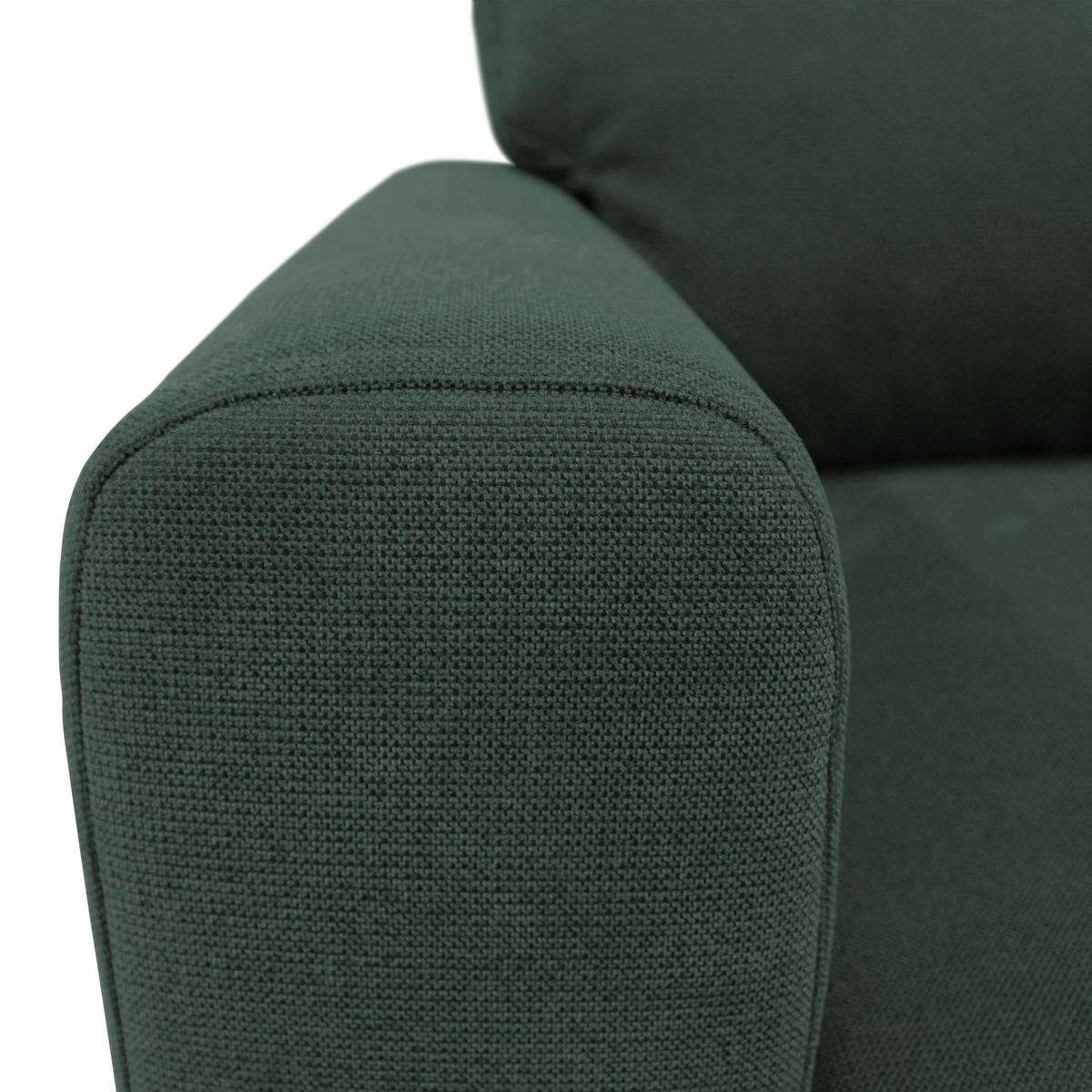 CloseUp von MID.YOU ECKSOFA Dunkelgrün Flachgewebe.