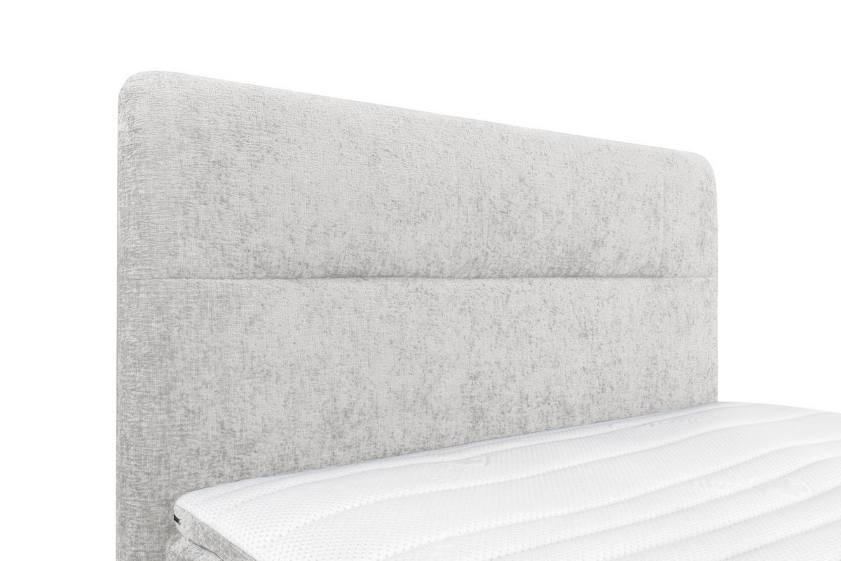 BOXSPRINGBETT 140/200 cm  in Hellgrau  - Hellgrau/Schwarz, Design, Textil/Metall (140/200cm) - Esposa