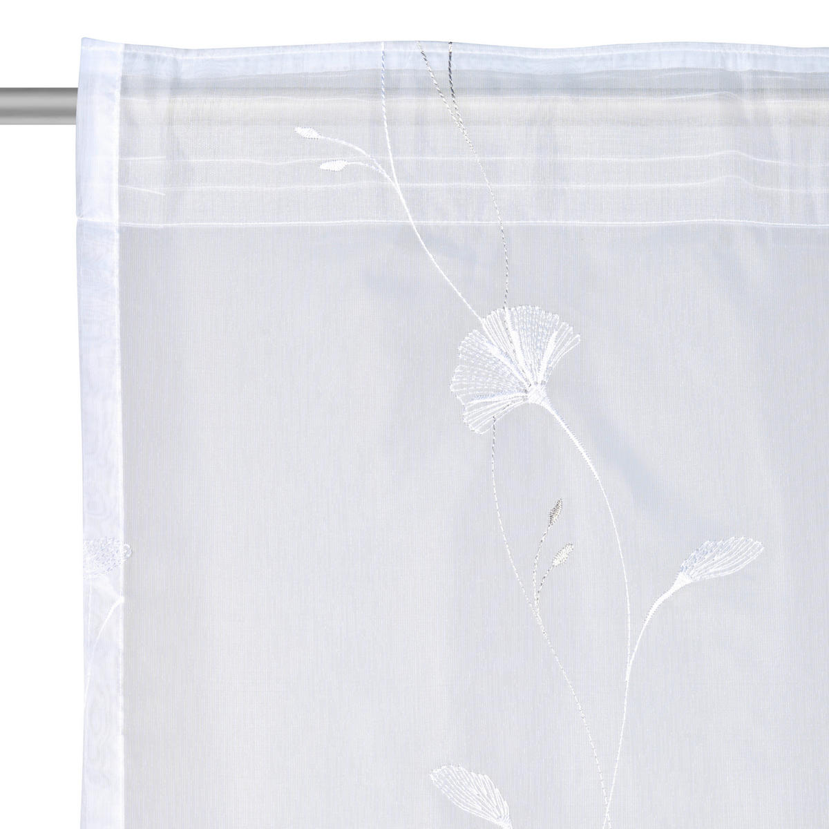 FERTIGVORHANG  halbtransparent  140/245 cm   - Weiß/Grau, Natur, Textil (140/245cm) - Esposa